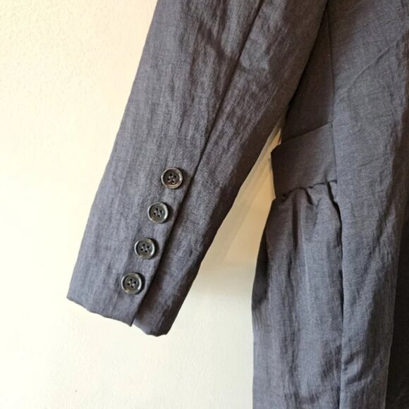 Samuel Dong Women’s Large Jacket Black Ruffle Full Zip Cotton Nylon Blend. - Picture 7 of 7